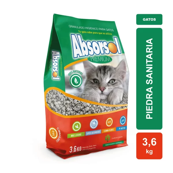 Piedra Absorsol Premium Verde x 3,6Kg